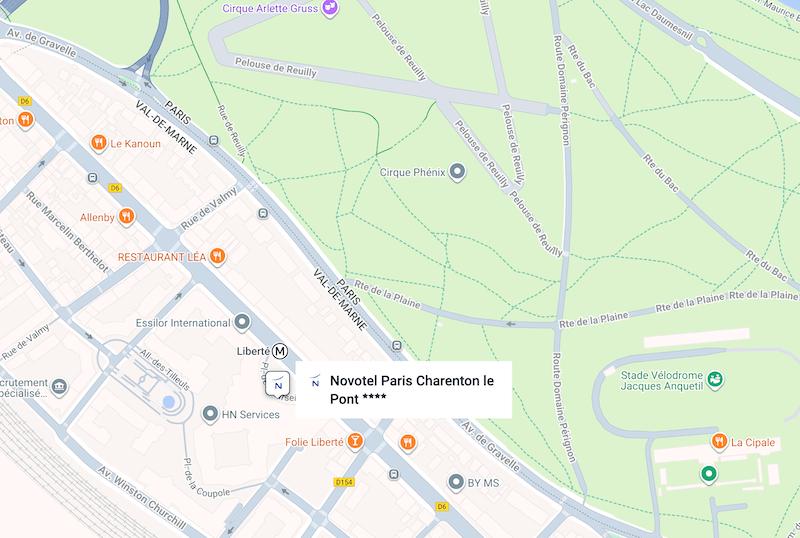 map novotel charenton